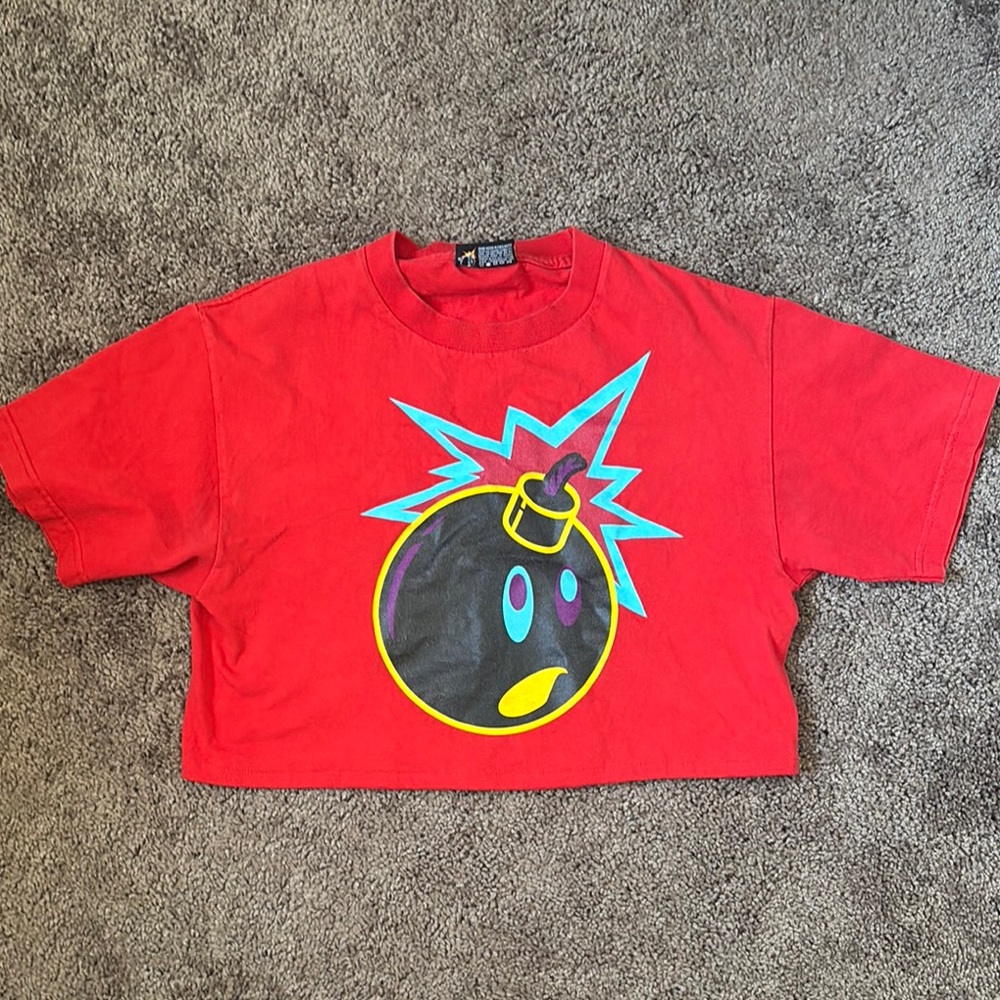 The Hundreds Red Crop Top Graphic